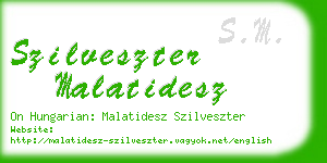 szilveszter malatidesz business card